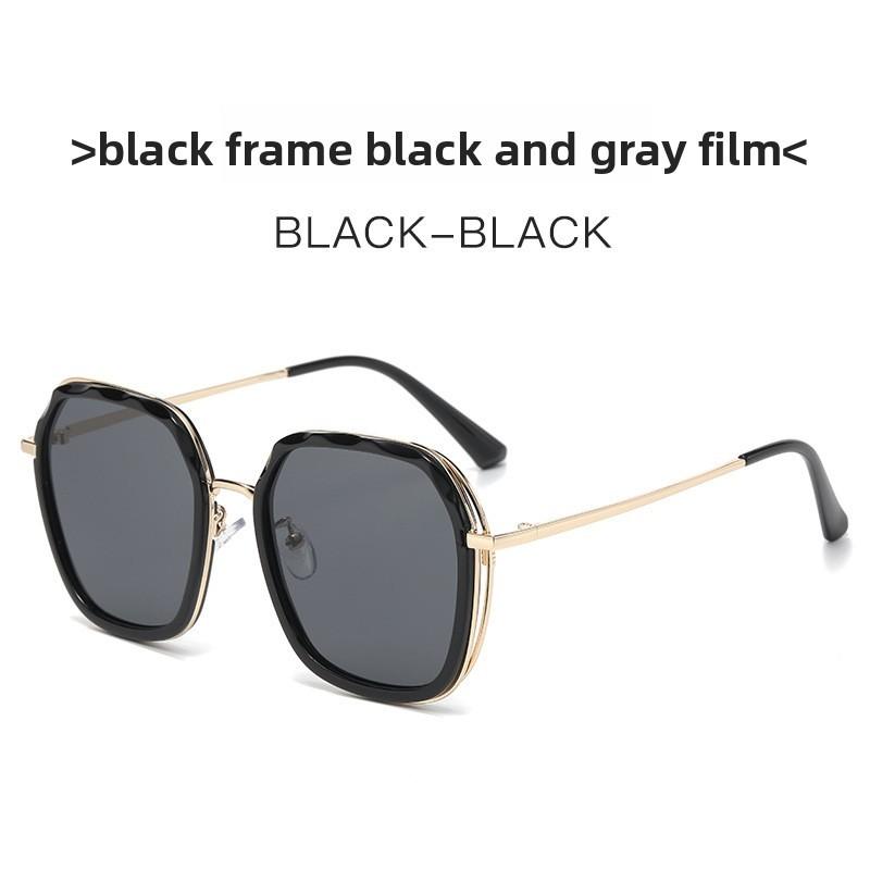 

Женские солнцезащитные очки с защитой от УФ, с полной оправой и поляризационными линзами, для прогулок BlackFrameGrayLens