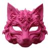 Fox Masque Plastic Fox Cat Animal Cosplay Half Face Masque for Halloween Masquerade Party Costume Accessory