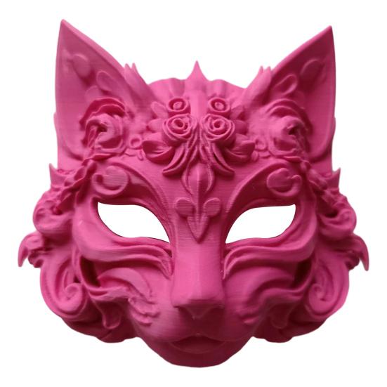 Fox Masque Plastic Fox Cat Animal Cosplay Half Face Masque for Halloween Masquerade Party Costume Accessory