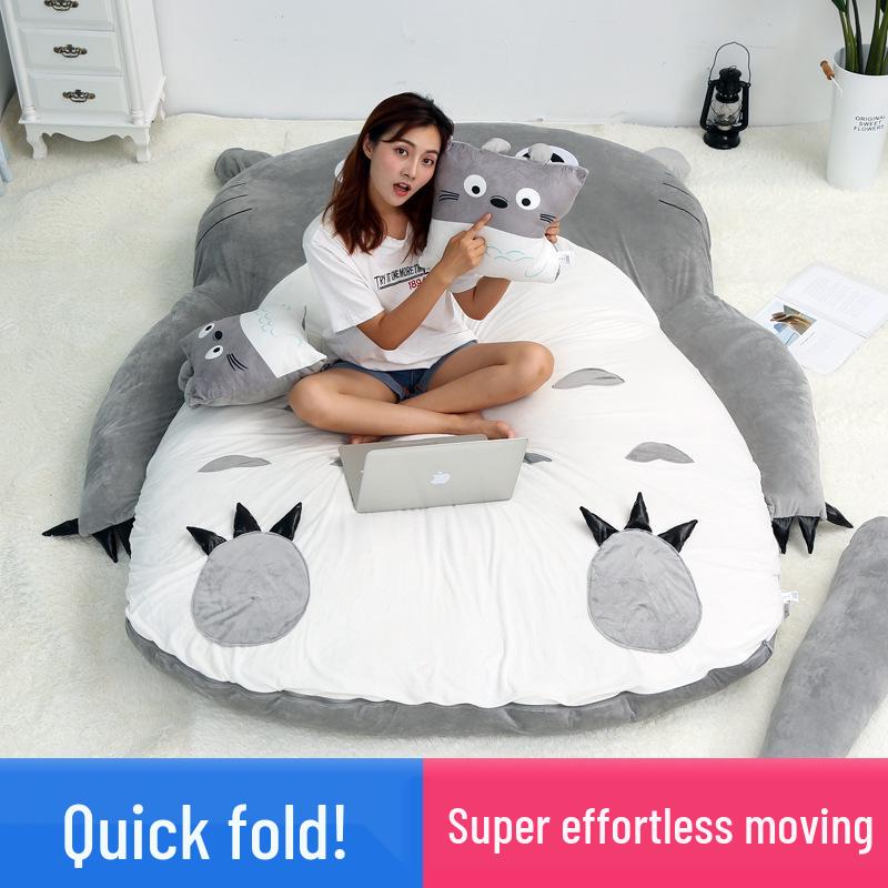 Lazy Sofa Bed: Single/Double Tatami Totoro Mattress - Cute Bedroom Addition