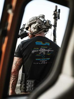 Large Cotton Men's US Combat Team Training Suit AR15 Tactical Shooting Military Fan Combat Training Suit Short Sleeved T-shirt