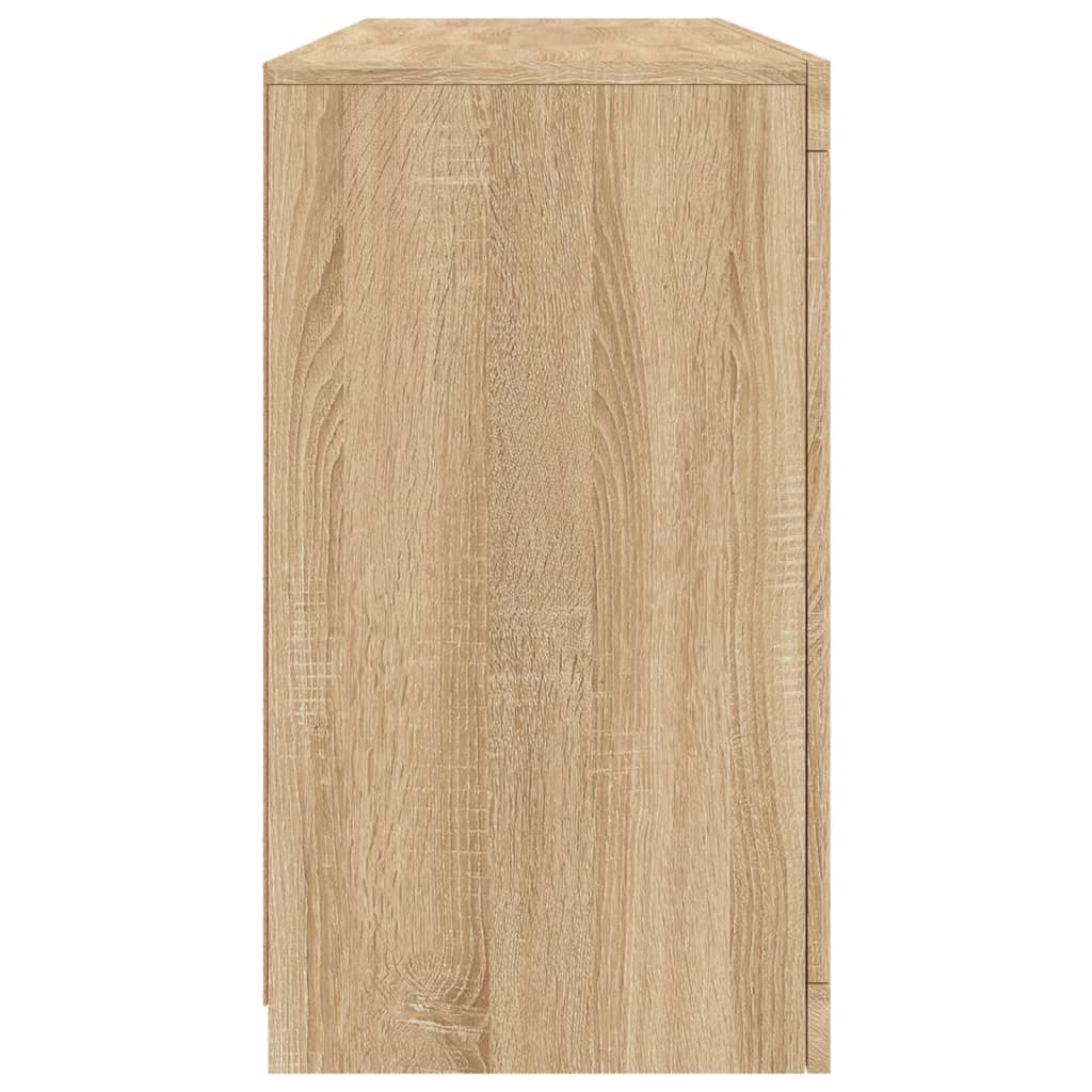 Sideboard with LED Lights Sonoma Oak 142.5 x 37 x 67 cm