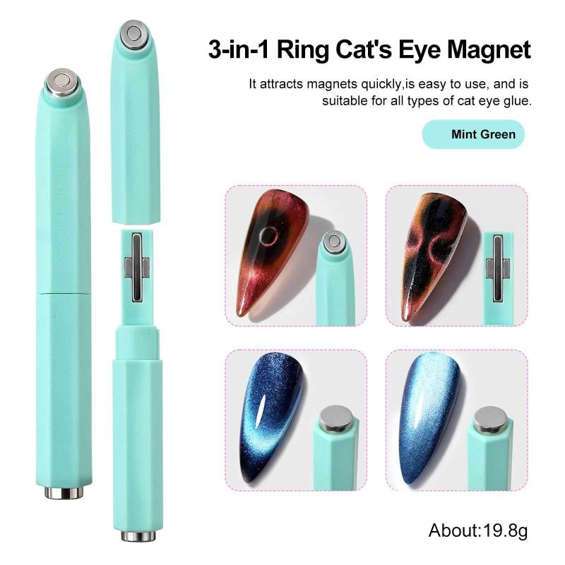 Double-Head Magnet Stick Annular Shape Effect Cat Magnetic Uv Gel Nail Art Strong Magnetic Nails Magnet Pen Diy Nail Magnet