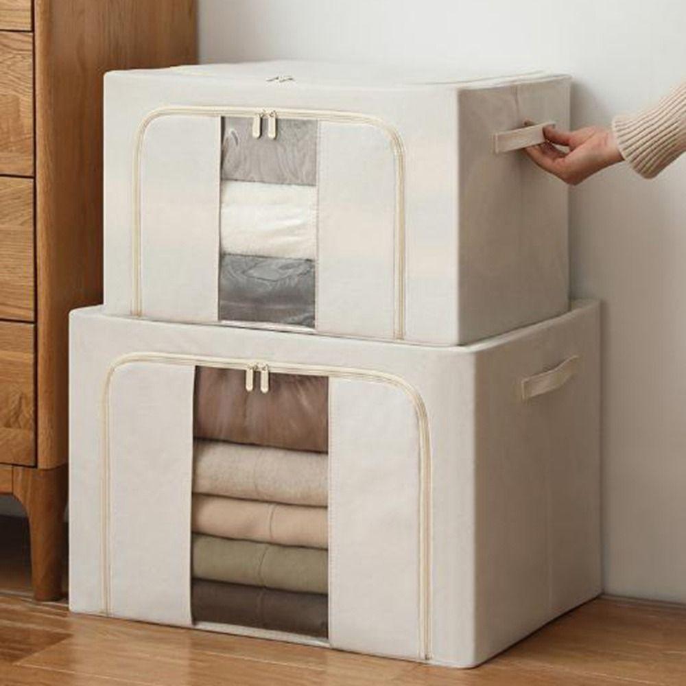 Dust-proof Clothes Storage Bins Folding Clothing Sorting Box Quilt Organizer Box Blanket