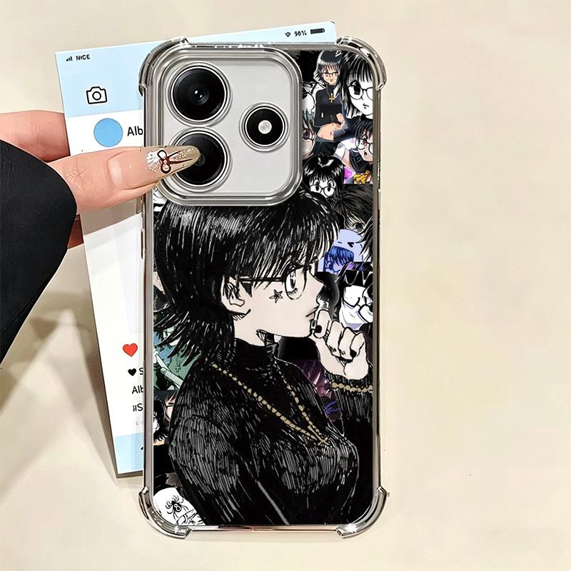 Hunter X-Hunters Shizuku Plating Phone Case For Xiaomi Redmi Note 14 15 Pro Plus 13 12 11 11S 11T 10 9S 9 5G Anti-Fall Airabag C