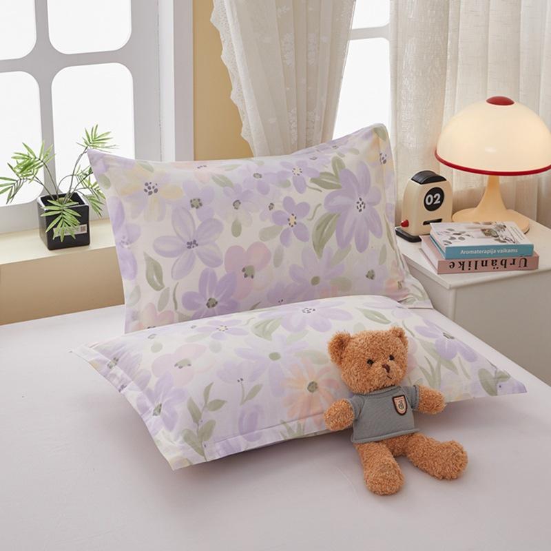 2pcs Floral Pattern Cotton Pillowcase Without Pillow Core, Comfortable Soft Pillow Covers, for Home Bedroom Living Room Decor, 19*29inch