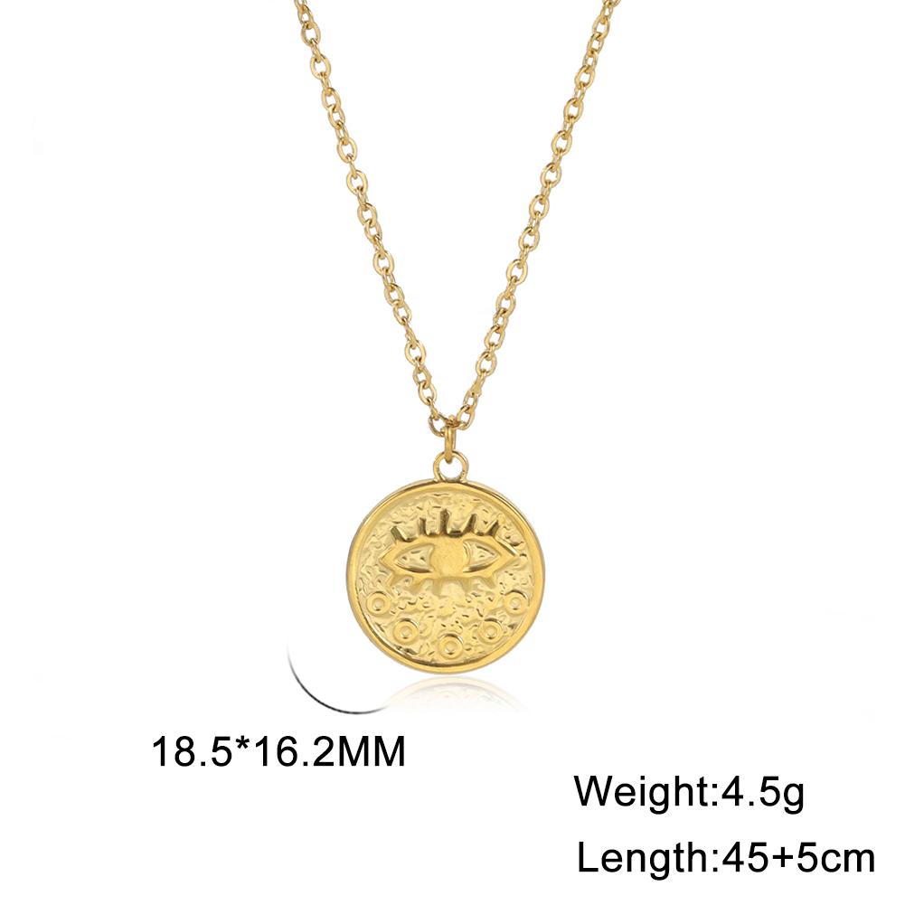Gold Color Turkish Evil Eye Necklace for Women Stainless Steel Vintage Amulet Choker Necklaces Jewelry Mother's Day Gift 2026