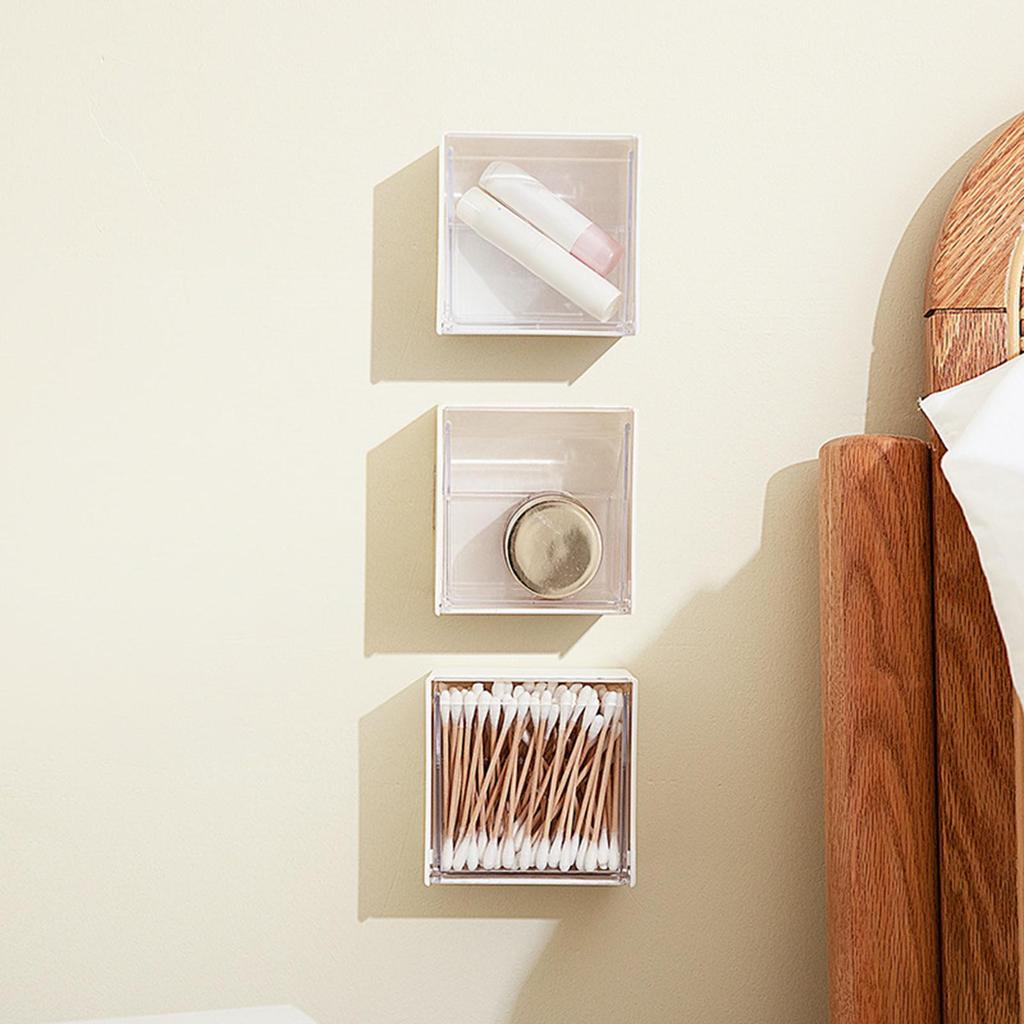 Storage Box Makeup Pads Storage Canister Container Storage for Bathroom