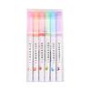 6-Pack Metallic Glitter Line Outline Pens, 5ml Ink, Vibrant Colors, Self-Outlining Markers for Cards, Scrapbooking, DIY Art & Crafts