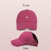Sweet Love Heart Embroidery Baseball Hat For Women Solid Color Korean Girl Peaked Cap Outdoor Soft Cotton Snapback Sun Visor Hat
