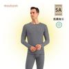 moxixom Warm Innerwear Winter Heat Boost Long Solid Men's Set, Leggings, Underwear, Spats, Pants, Open-Front Loungewear, Color, Mqyk006gr-XL