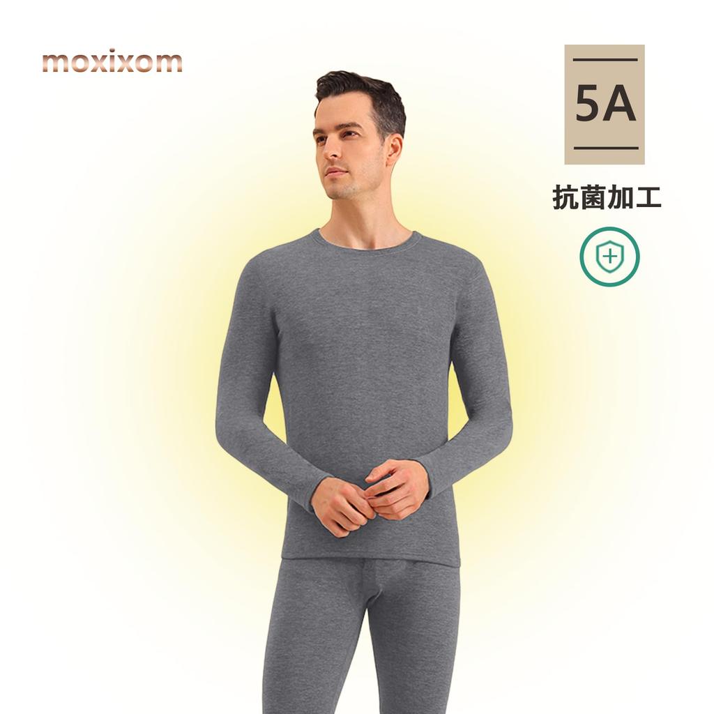 moxixom Warm Innerwear Winter Heat Boost Long Solid Men's Set, Leggings, Underwear, Spats, Pants, Open-Front Loungewear, Color, Mqyk006gr-XL