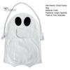 Lightweight Candy Carrier Halloween Ghost Bag for Kids, Cute Fabric Treat or Trick Decorative Holiday Tote with Handle, Spooky Snack Goodie Bags Party