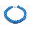 Ethnic Necklace Small Model Turquoise Blue Fabric