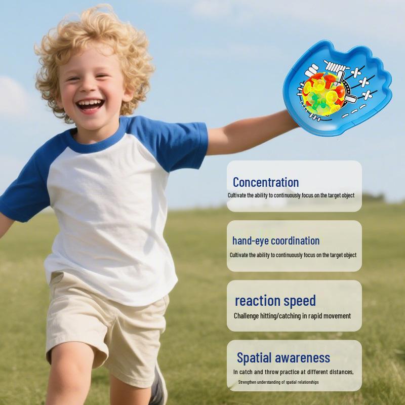 Hobby Toss & Catch Suction Cup Racket - Outdoor/Indoor Parent-Child Sticky Ball Toy