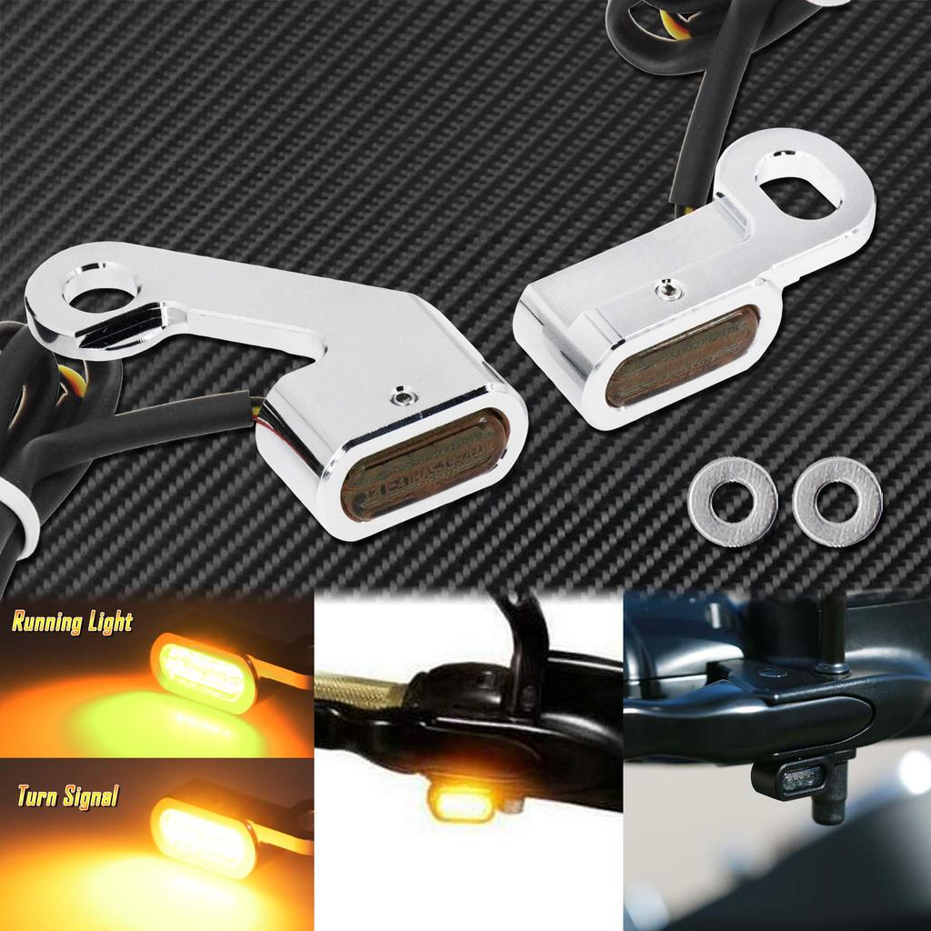 HDBUBALUS LED Turn Signal Indicator for Harley Touring Softail Slim FLS (B Chrome)
