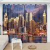 2pcs New City Skyline Pattern Decor Curtain Hook