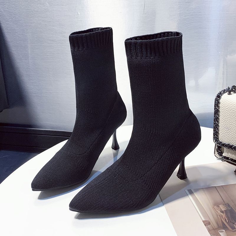 Pointed Stiletto High Heels Medium Boots Children 2025 Autumn and Winter New Fashion Versatile Internet Celebrity Martin Boots Children