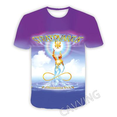 Nové módní dámské/pánské 3D potisk Stratovarius Band Ležérní trička Hip Hop trička Harajuku styly Vrchní oblečení T02