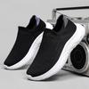 Summer Breathable Black Mesh Shoes Fly-woven Mesh Sports Running Shoes Casual Soft-soled Trendy Shoes