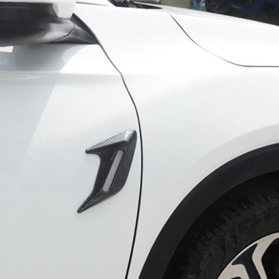 Car Shark Gill Side Vent Decals ABS Chrome Fender Trim Self-Adhesive Stick-On Exterior Hood Ornament Sporty Car Vent Sticker Fit for Most Cars