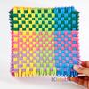 Kids Diy Weaving Loom Kit Vivid Craft Flexible Potholder Knitting Wallet Handmade Braiding Plaything For Early Creative Development