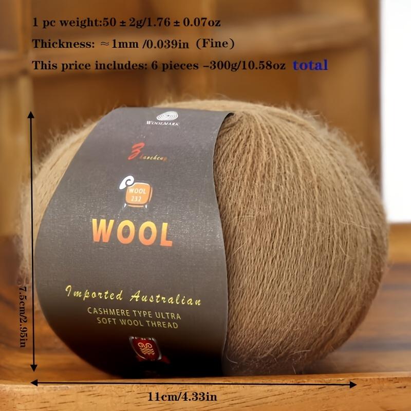 1PC Luxurious Wool Yarn Ultra Soft Anti-Pilling DIY Kit for Crochet & Hand Knitting Warm and Comfortable Wool Yarn 211g/10.58oz