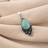 Amazonite Gemstone 925 Sterling Silver Statement Pretty Pendant 1.5" For Engagement Gift PP-70-26