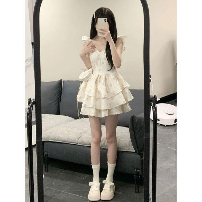 New pure desire Mori first love dress sweet girl dress small summer waist princess tutu dress