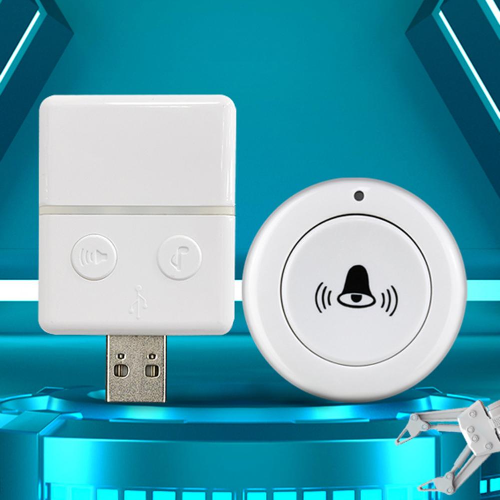 USB Wireless Doorbell Strong Signal Smart Home Doorbell One-key Alarm Wireless Emergency Doorbell Remote Control for Home