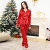 Custom Christmas Faux Silk Pajamas Set - Long Sleeve & Pants for Family