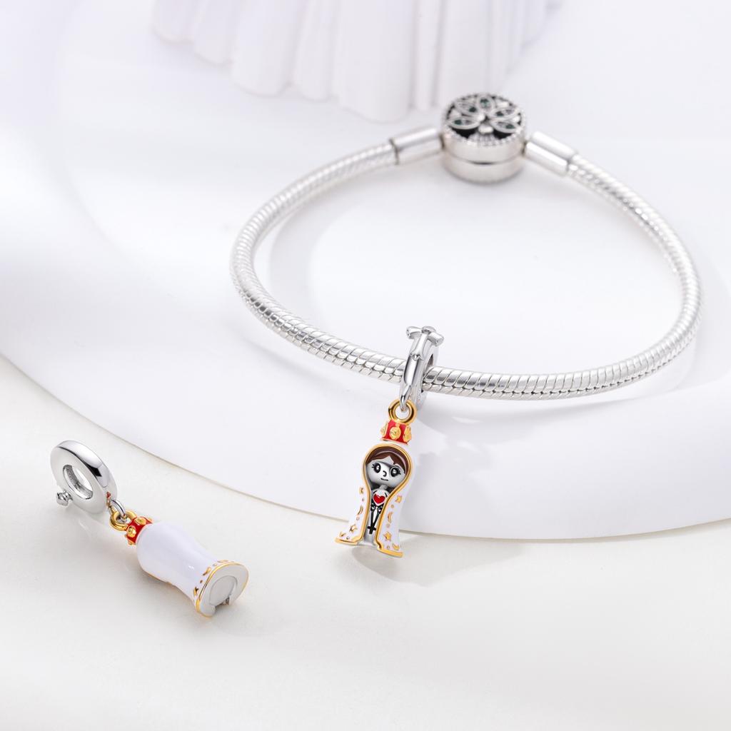 Copper Our Lady Aparecida Dangle Series Charms Beads Fit Original Braceletsdiy Jewelry Gift Accessory