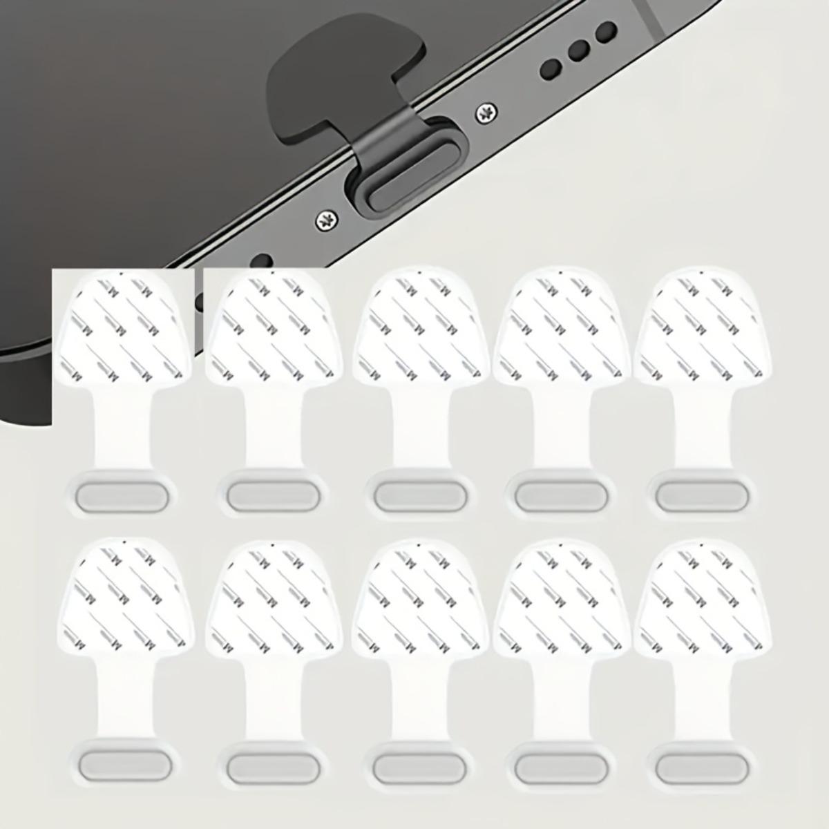

10Pcs Type-C Charging Port Dust Plugs Anti-Dust Protector Caps for Mobile Phones білий