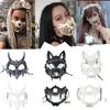 Halloween Carnival Party Mask Anime Dragon God Skeleton Half Face Masks Bone Skull Animals Mask Cosplay Dance Prom Costume Props