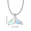 Collana Aobao Coda di Balena con Ciondolo Coda di Pesce e Catena a Maglie di Rame