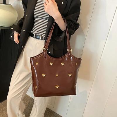 PU Einzelne Damen-Schultertasche Hochwertige Nische Retro Pendlertasche Mode Multifunktionale Jugend-Tragetasche
