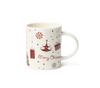 Tasse - EXCELSA - 66073 - Lot de 4 - Porcelaine - Merry Christmas - 300 ml