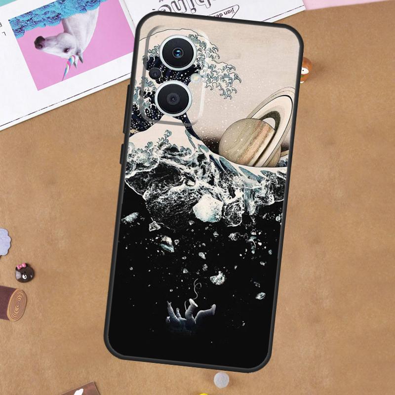 Moon Stars Space Astronaut Case For OPPO Reno 11 10 Pro 8 7 6 5 4 Lite 8T 5Z 4Z 11F OPPO Find X5 X6 Pro X2 Neo X3 Lite