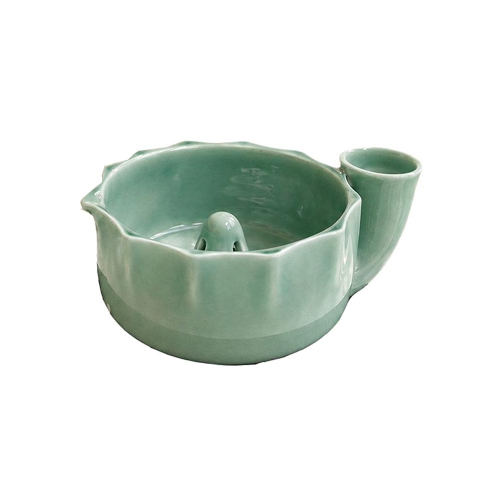 Side Pouring Spout Ceramic Berry Washing Bowl Self-Rotating Fruit Washer Home Cooks
