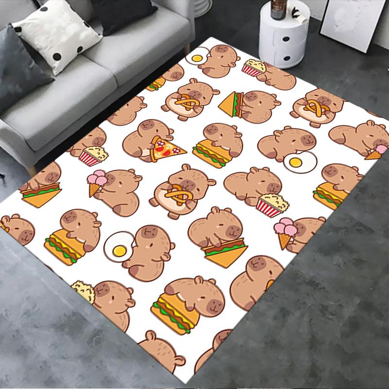 

2025 New Capybara Cute Carpet Rug for Living Room Bedroom Home Sofa Decoration,Kids play Non-slip Floor Mat15 40x60cm( 15x23in )