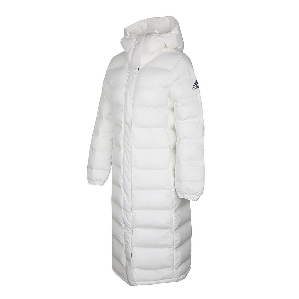 Adidas Helionic Park Lifestyle Series Jachetă Confortabilă Călduroasă de Exterior cu Glugă și Mâneci Lungi din Bumbac Jachetă Femei Alb CY8636