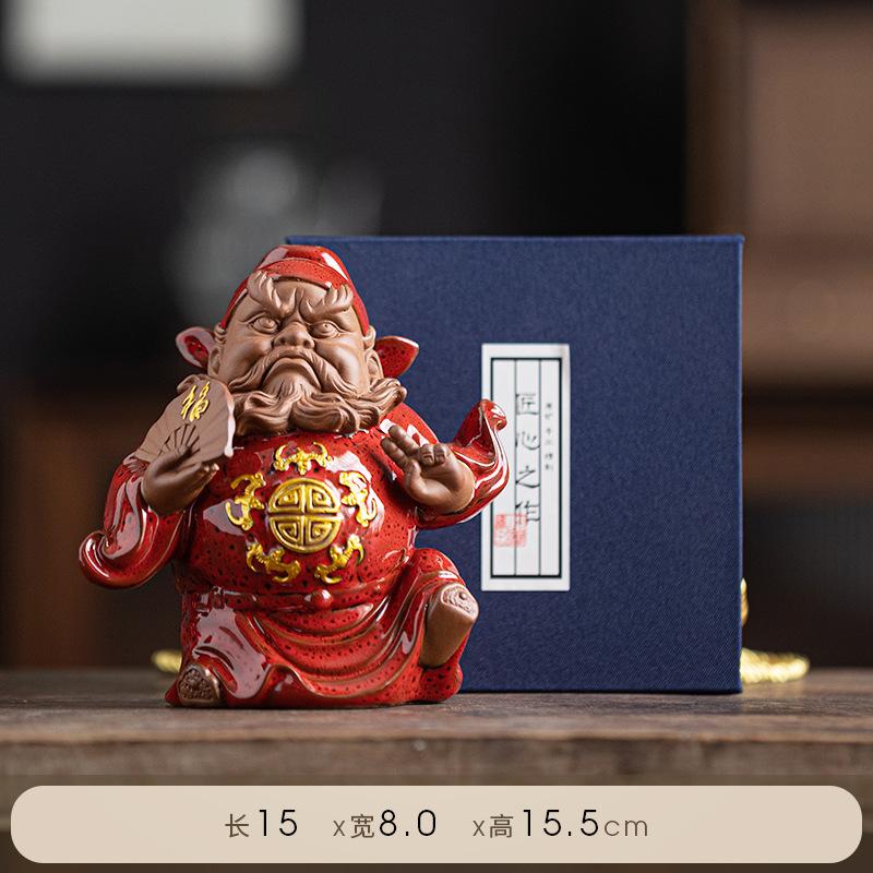 Zhong Kui ceramic sculpture Zen home porch office desktop Chinese decoration modern arts and crafts fortune