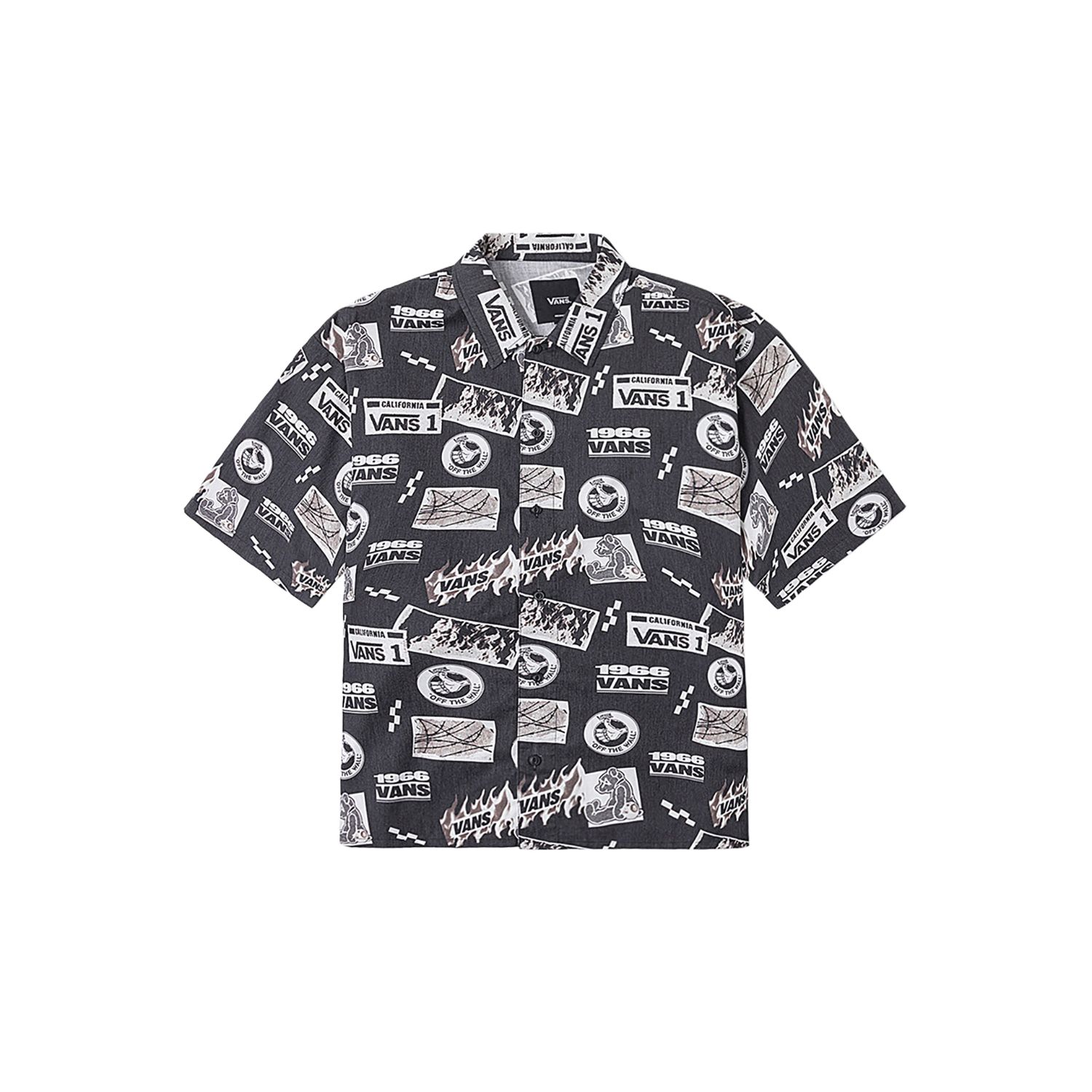 

Vans Casual Fashion Minimalist Short Sleeve Shirt Men shirts Black VN000NMAEDS M