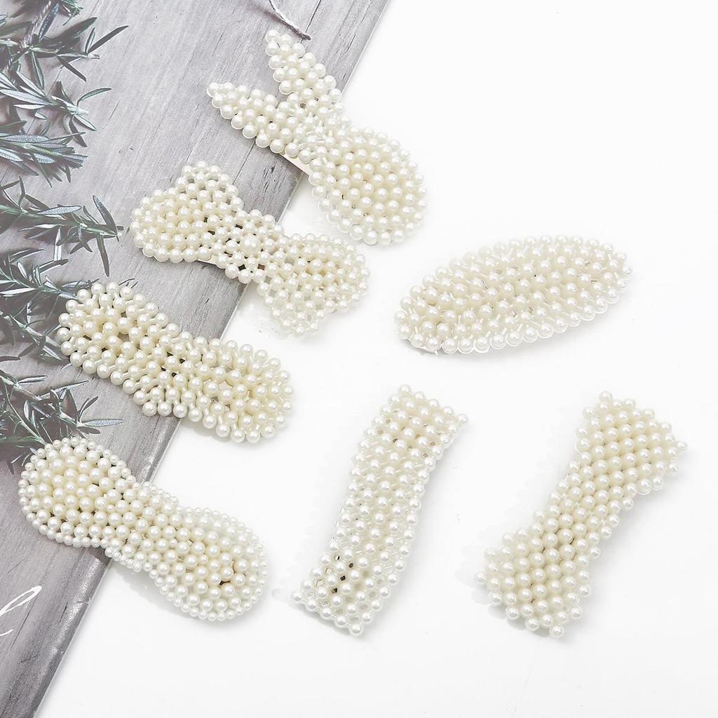 1Pc Imitation Pearl Hairpin Headdress Hair Claw For Women Ladies Girls Makeup Hair Barrettes Hair Accessories Crab Bath Clip Headwear