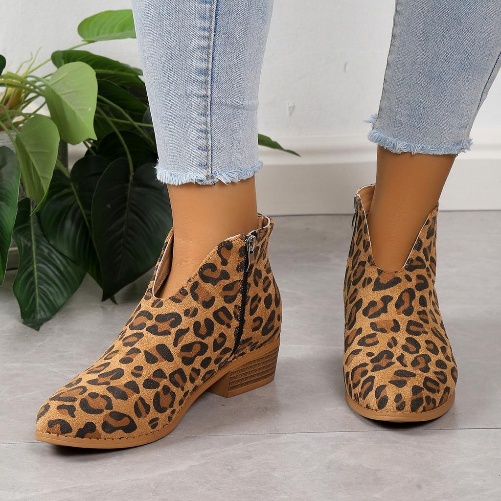 Women Booties Autumn Suede Boots Women Size 43 Platform Boots Side Zipper Heeled Ankle Boots Botas De Mujer