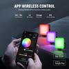 NEEWER RGB62 2-Pack Magnetic Video Lights RGB Shooting Lights APP Control 360° Full Color LED Camera Light CRI97+ Dimmable 2500K-8500K 17 Scene Modes