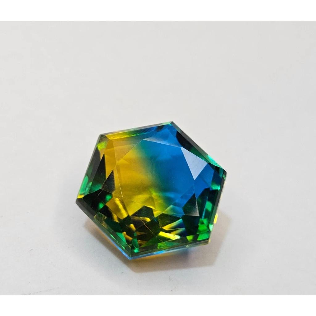 Natural Ametrine Bi-Color Hexagon Cut 23-24 Ct Beautiful Certified Gemstone