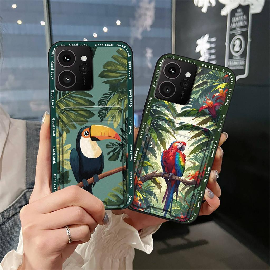 Dirt-resistant Back Cover Phone Case For Nokia HMD Skyline Card Slot Soft Case Cute Protective Cover Waterproof Graffiti