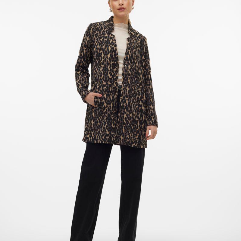 Manteau sepia tin vmbrushedkatrineleo 10288828 4355 Femme VERO MODA