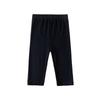 4-10 Years Girls Short Leggings Solid Color Elastic Knee Length Pants